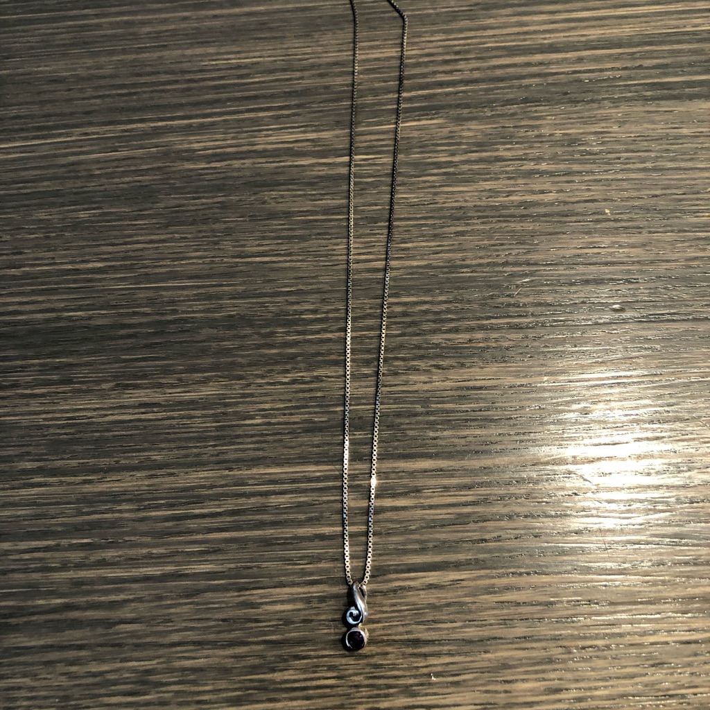 Amethyst And Silver Necklace